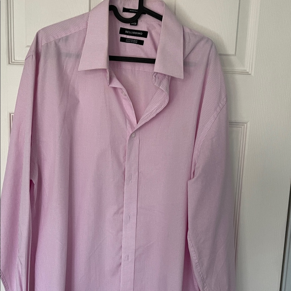 Bellissimo Men's Light Pink Dress Shirt